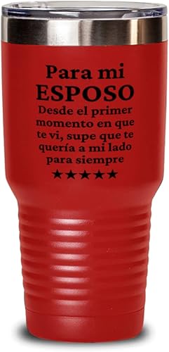 Para mi esposo desde el primer momento en que te vi, pulseras para hombres - Vaso rojo 30oz