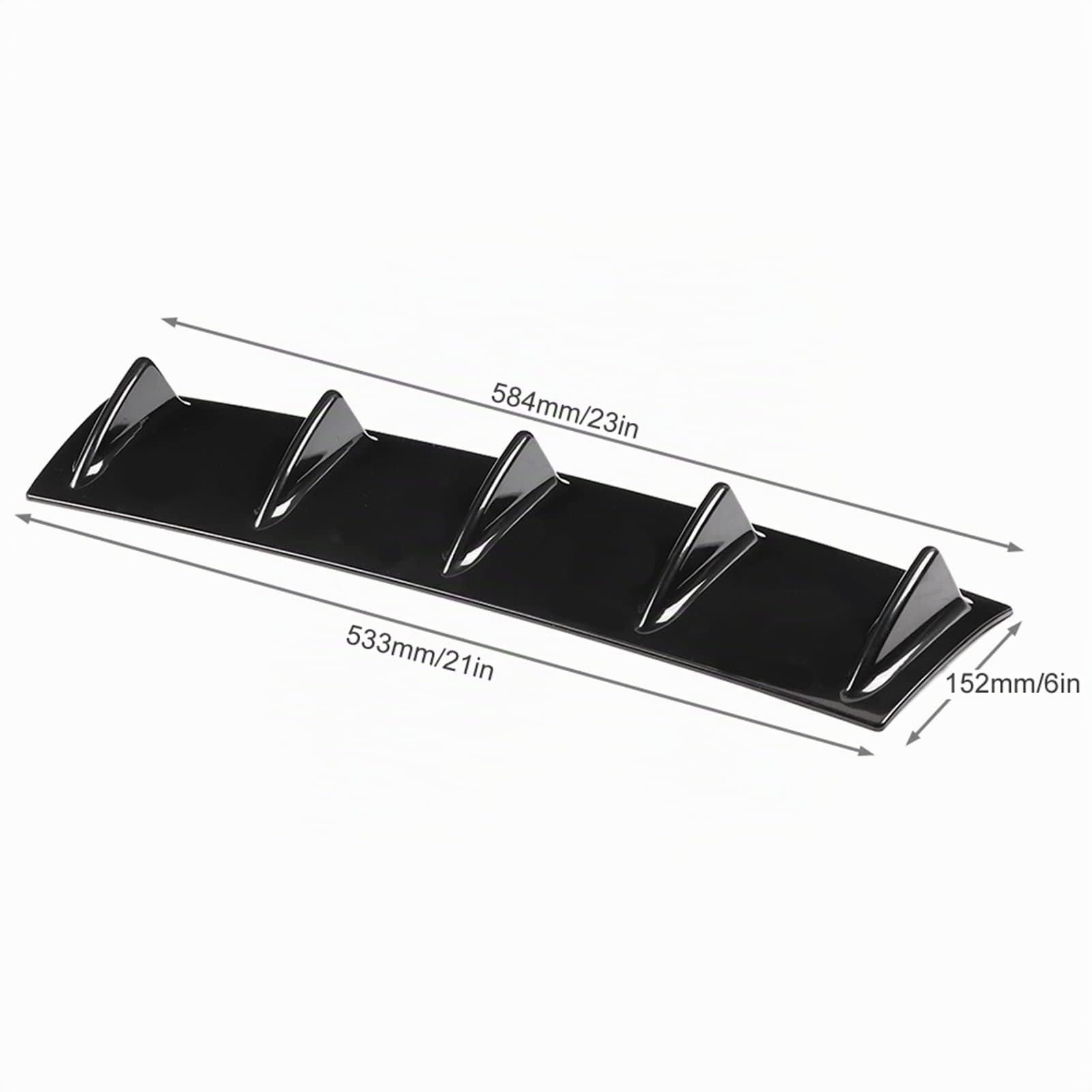 Dioche Heckdiffusor, Universal Seitenschweller, Auto Heckstoßstange Chassis Haifischflosse Spoiler Flügel Lippe Diffusor (M)
