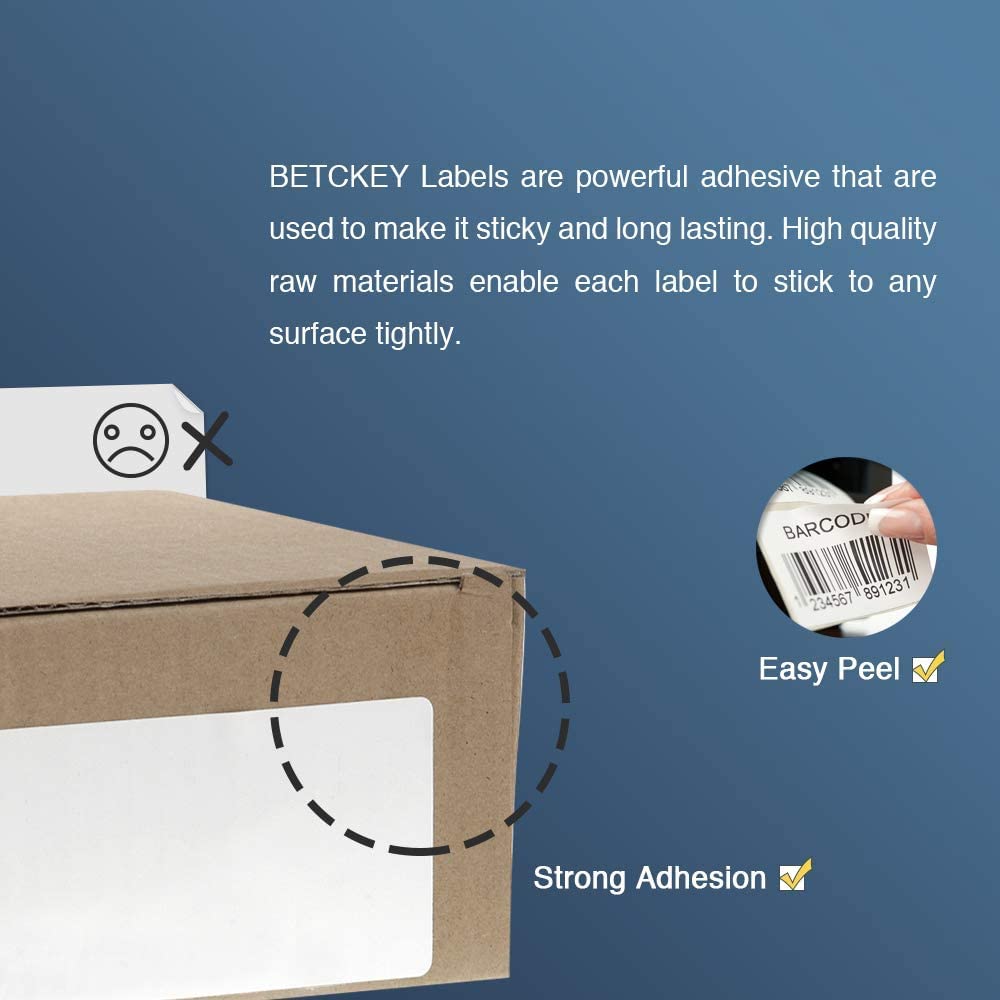 BETCKEY - 6 rotoli di etichette di ricambio per Brother DK-11247, 103 mm x 164 mm, nero su bianco, 1080 etichette di spedizione compatibili con stampanti Brother QL