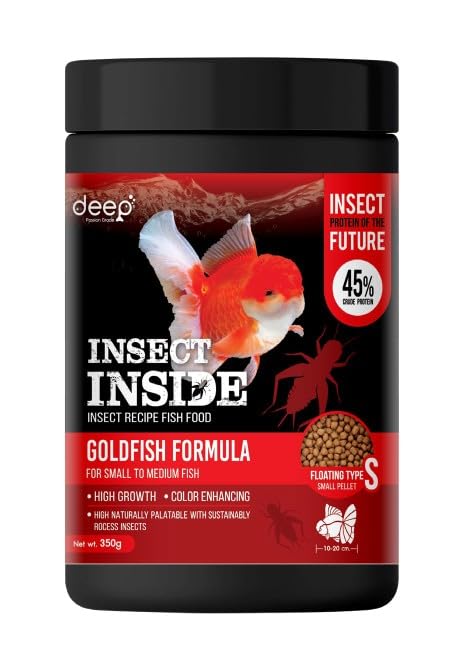 Image of Deep Insect Inside (Cricket) for High Protein Super Premium Gold Fish Formula for High Growth & Colour Enhancing Floating Small Pellet 350gm