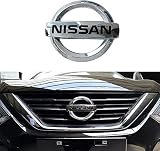 Car Front Grille Emblem Compatible with Nissan 2013-2018 Altima Murano Rogue Maxima Auto Vehicle Chrome ABS Plastic Head Grill Badge Sticker (OEM 62890 1JA0A)