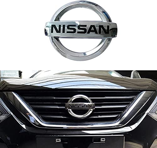 warehouse apps Car Front Grille Emblem Compatible with Nissan 2013-2018 Altima Murano Rogue Maxima Auto Vehicle Chrome ABS Plastic Head Grill Badge Sticker (OEM 62890 1JA0A)