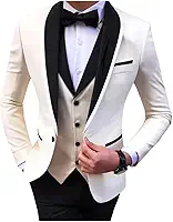 Conjunto de smoking masculino premium de 3 peças, gola xaile contrastante, ajuste justo, terno formal para casamento, jantar e ocasiões especiais