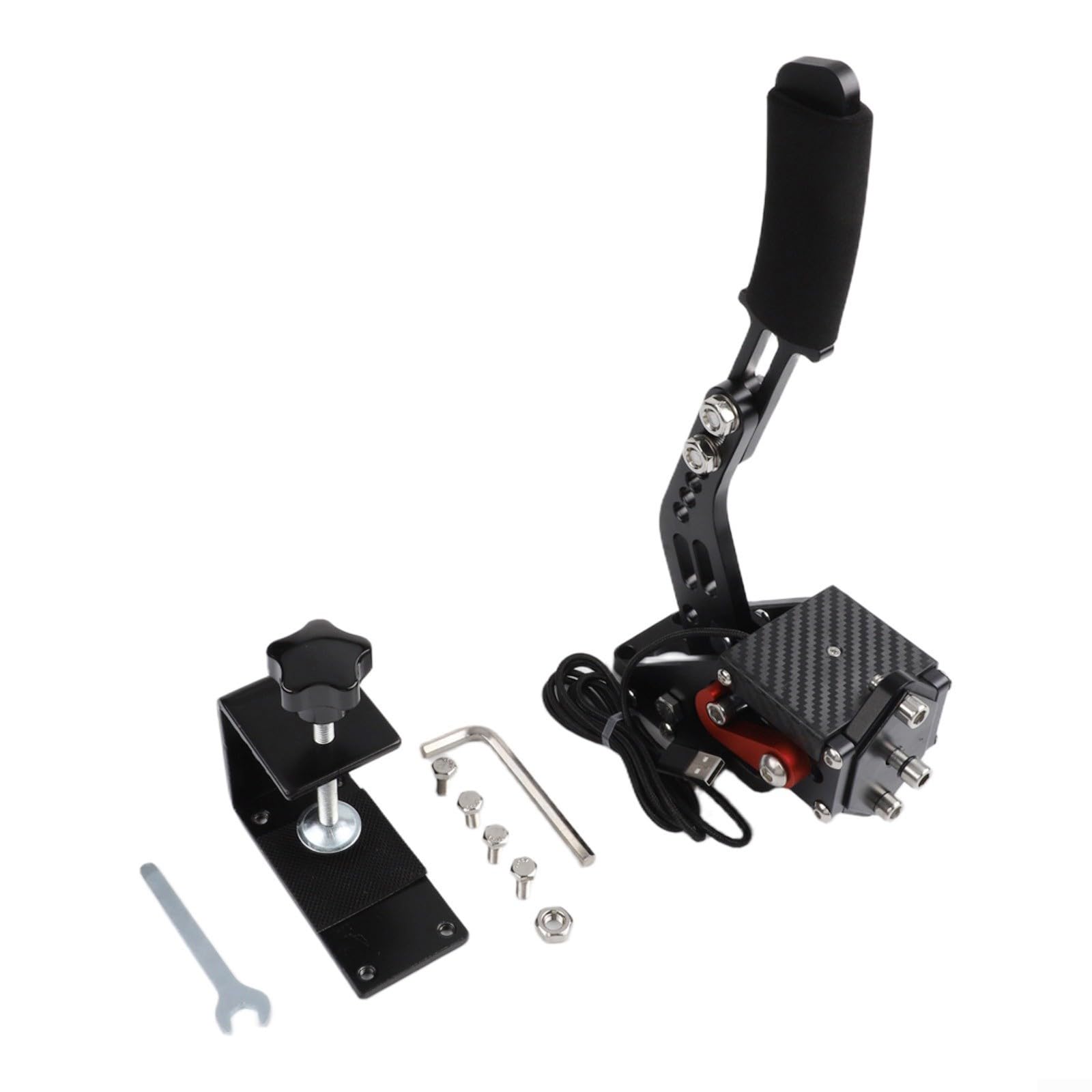 Leva del freno a mano USB per giochi da corsa, sensore Hall, forza di sospensione regolabile, lega di alluminio, compatibile con LOGITECH G27 G29 G920 T500 T300, PC per Windows, per Assetto Corsa Dirt