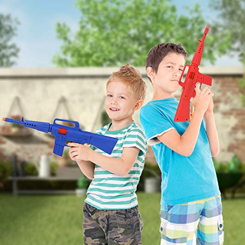 Artcreativity Rifle Toy Gun For Boys And Girls, Set Of 2, Pretend Play Toy Rifles With Sound And Sparking Action, No Batteries Needed, Kids’ Action Toys, Best Holiday And Birthday Gift, Red And Blue #TOP5