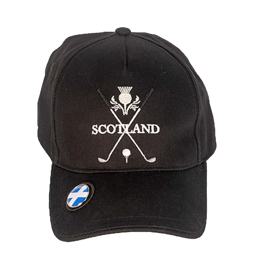 Thistle Products Ltd Unisex Black Scotland Golf Baseball Cap