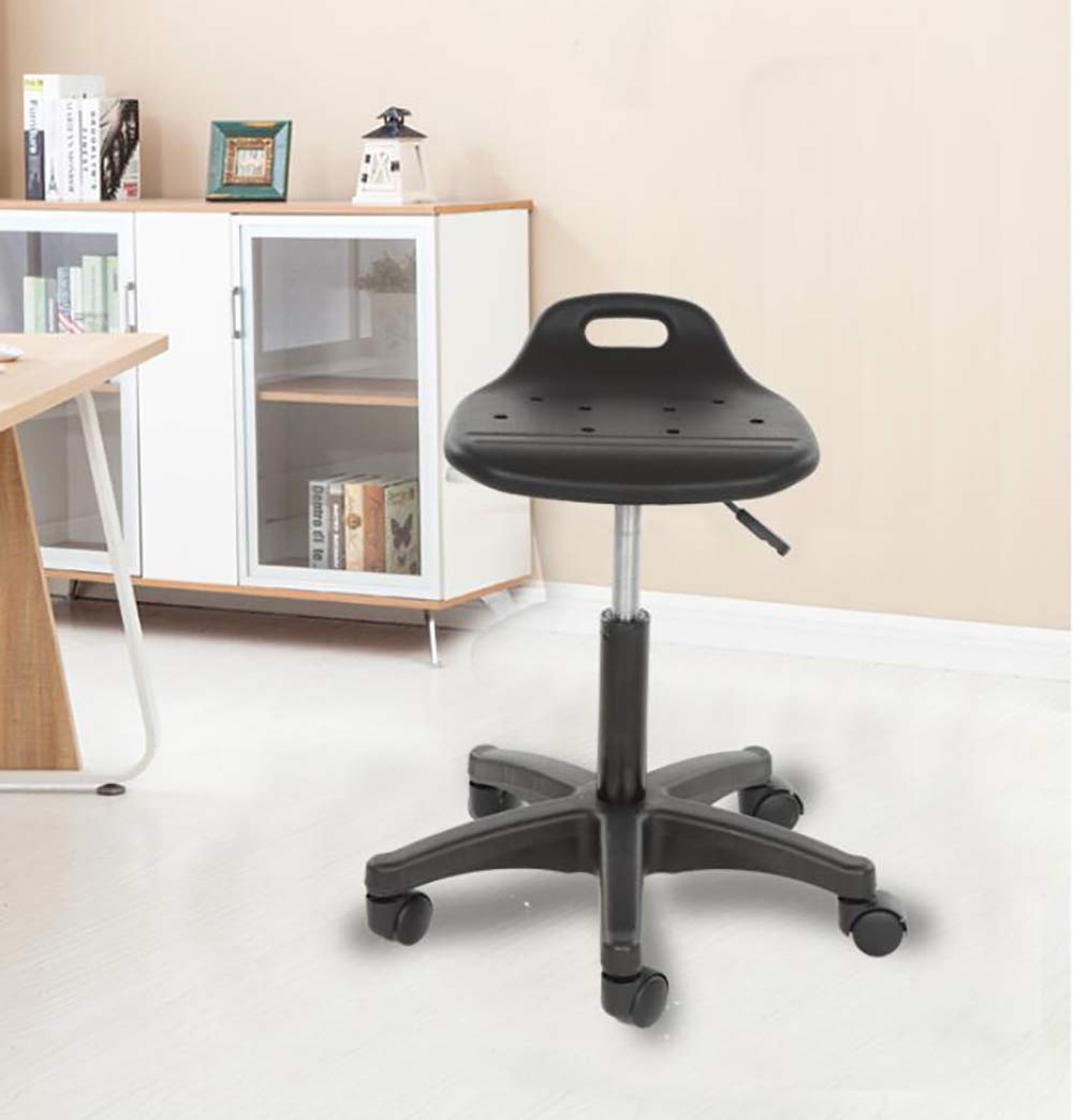 Taburete de trabajo antiestático, silla de oficina giratoria de 360°, altura ajustable, asiento giratorio ergonómico para peluquería, taburete de laboratorio