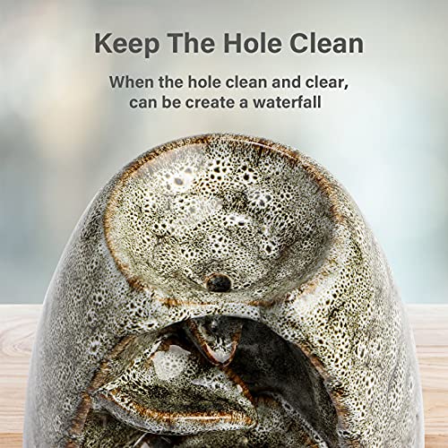 Famiry Ceramic Backflow Waterfall Incense Burner, Incense Waterfall Burner, With 120 Backflow Incense Cones, 30 Incense Sticks, 1 Mat, Aromatherapy Ornament Home Decor #TOP6