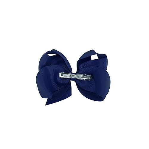 Miniatura 3 de Lazo de pelo negro para niñas y niños pequeños  6 clips de lazos negros de 6 pulgadas ×2, 4 pulgadas ×2, 3 pulgadas ×2