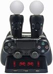 Chargeur de manette PS4, station de charge pour PS VR Move Motion et manette, station de charge rapide USB double & indicateur intelligent pour manette PS4 par CLING