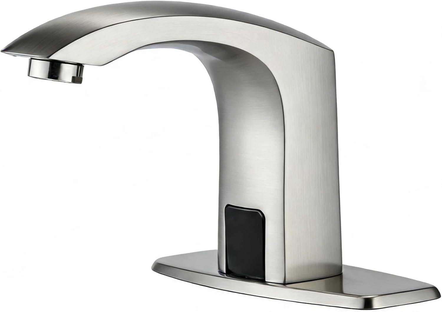 Luxice Sensor Automatic Touchless Bathroom Sink Faucet Hot & Cold Mixer Cover Plate Included Faucet, Brushed Nickel