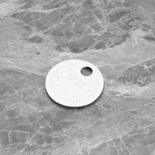 ECSiNG 2 Stück Zündkerzenspalt-Messwerkzeug Zündkerzenspalt-Einstellwerkzeug Metrisches Imperiales Messgerät Zündkerzenspalt-Messmünze Zinklegierungs-Messmünze