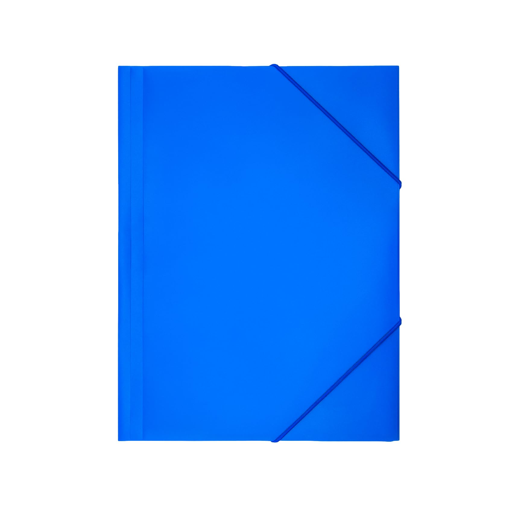 RAYLU PAPER - A4 Folder with Elastic Bands and Flaps - Storage Folders for Documents, Office and School, Made with 100% Recyclable Polypropylene (A5, Blue)
