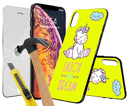 Schutzhülle für Handymodell, Schlankes Design, Kratzfest, Schwarz, Unicorn 0005, iPhone XS MAX