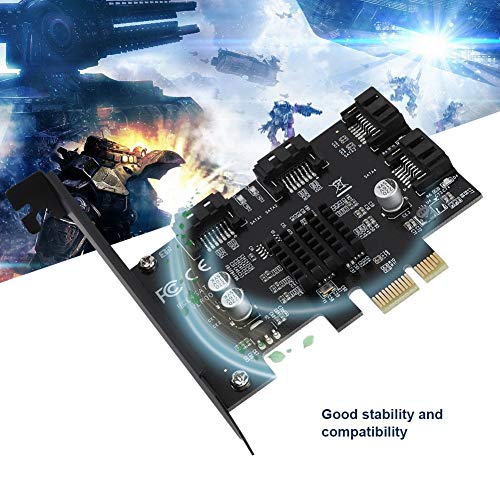 Scheda di espansione Raid SATA3.0 a 4 Porte, Scheda Controller PCI-e x1 SATA III 6G da SATA 3.0 a PCI Express per Marvell 88SE92xx