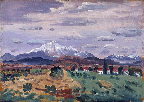 Peinture Canigou dans la neige Dickson Innes pour une ambiance de salon cocooning