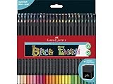 Estuche de cartón convertible en soporte, de alta calidad; contiene 50 lápices de color Black Edition