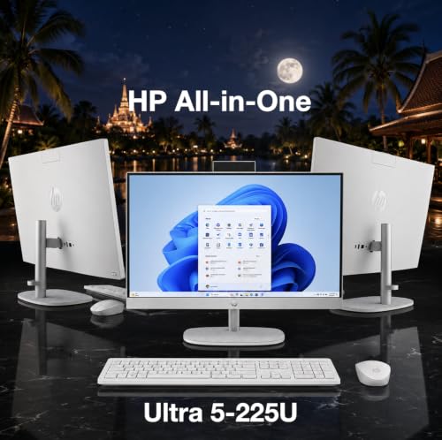 Image of HP 27 AI PC All-in-One 27 inch Touchscreen IPS FHD Display (Intel Ultra 5-225U, 64GB DDR5, 2TB PCIe SSD, Intel Graphics, WiFi 6, Webcam, Bluetooth 5.4, Win 11 Pro)