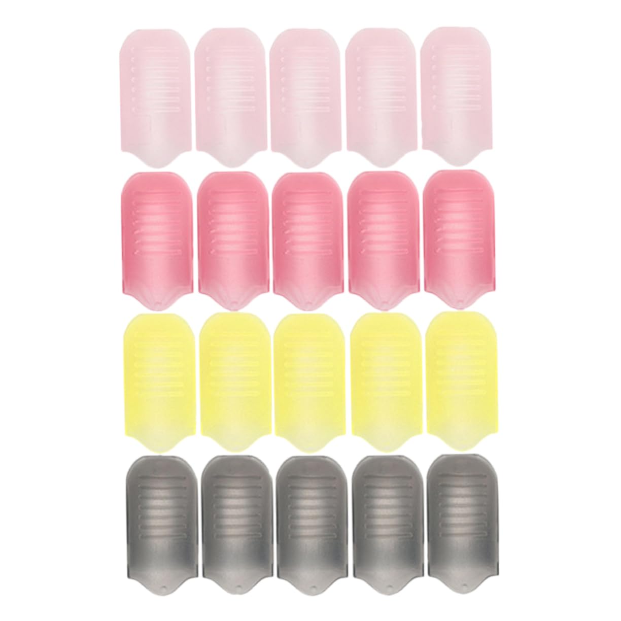 WOONEKY 20pcs Nail Remover Clips for Gel Nails Convenient Polish Removal Tool Includes Colors Cherry Blossom Semi-transparent Semi-transparent
