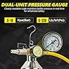 PARAOUTIL Car AC Flushing Kit Automotive Air Conditioning Pipe Cleaning Kit with 220 PSI Pressure Gauge and Hose Flush Canister Kit for Air Conditioning Lines Fuel Lines Condenser Evaporator #5