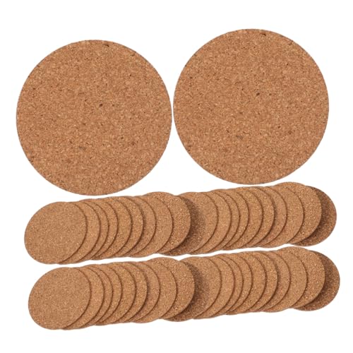 Sous-verres ronds en liège 9cm iplusmile dessous de verre isolant table - 2
