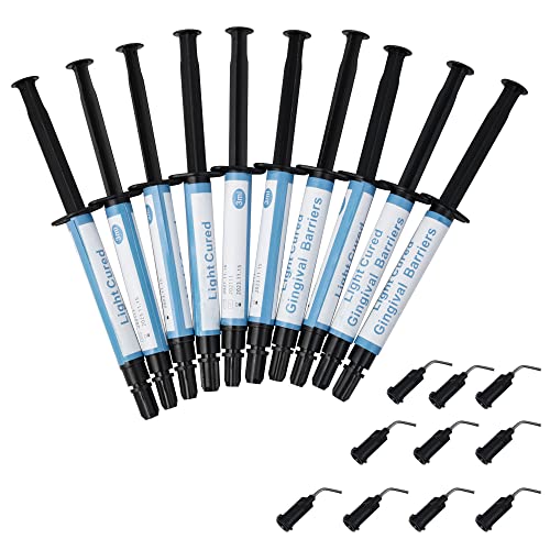 10pcs 3ml Gingival Protection Gel Gum Dam Protector Gel Syringe Tip Teeth Whitening