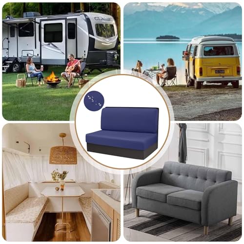 Housse de banc extensible couleur café pour protection de coussin de siège - 7