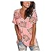 Xmiral Abbigliamento Donna Tshirt,Maglietta Donne Manica Taglie Forti Spalla Nuda Tops Pizzo Manica Cime Camicie Camicetta Blusa Sciolto Estate Elegante Casual XXXXXL Arancia