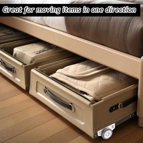 4 Stück Seitenrollen, Möbelrollen 32 mm Kleine Bockrollen Kastenrolle für Seitenmontage Dunkelgrau Rollen Klein Bockrolle für Bettkästen, Bodenschubladen, Kleingeräte, Möbel, DIY Projekte