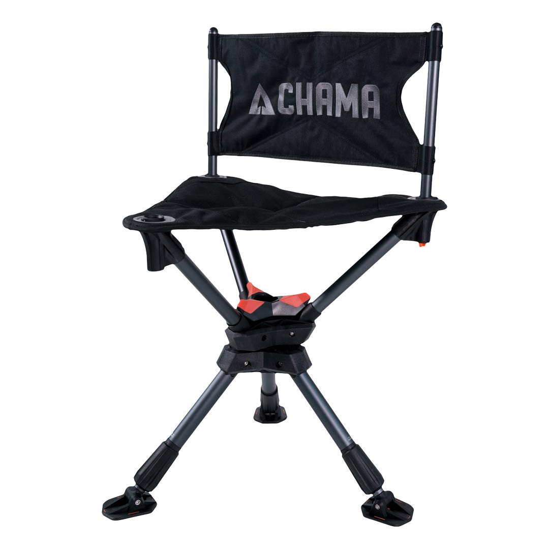 Buy CHAMA Chairs AllTerrain 360° Swivel Hunting/Camping Chair with EverLevel Telescoping Legs