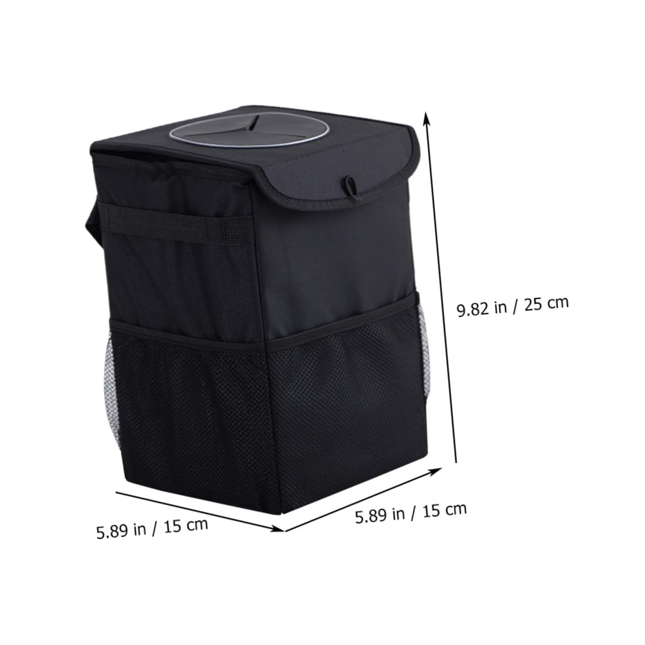 Porta Spazzatura Auto Pieghevole Cestino Auto Pieghevole LoyaGour - Pattumiera Per Auto Con Coperchio, Per SUV E Camion Bidone Auto Pieghevole 16x16 Cm - 4