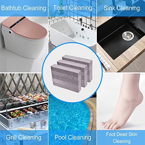 YoleShy 20 Pcs Pumice Stones Sticks Cleaner, Grey Pumice Scouring Pad for Cleaning Toilet Bowl Ring, Bath, Household, Kitchen, Pool - Removing Rust & Lime Calcium