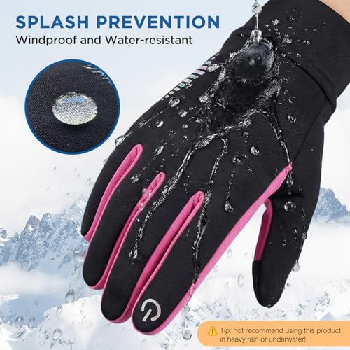 Image of SIMARI Kids Winter Gloves Touchscreen Water-Resistant Warm Thermal for Boy Girl Toddler Cycling Running Ski Snow Cold Weather