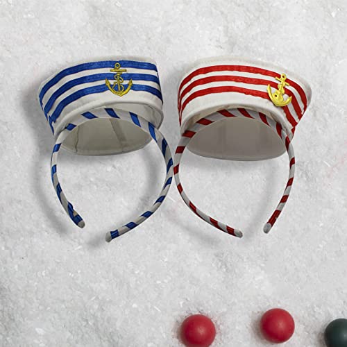 Avmbc Sailor Hat Headband Captain Hat Headband ​Dress Up Mini Hat Headbands For Halloween Yacht Cruise Line Theme Party Cosplay Costume Accessory #TOP1