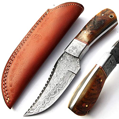 Cuchillo hecho a mano personalizado, cuchillo de acero de Damasco, con funda de cuero, cuchillo artesanal, cuchillo de chef, navaja de bolsillo, cuchillo forjado a mano, cuchillo de cocina 9396
