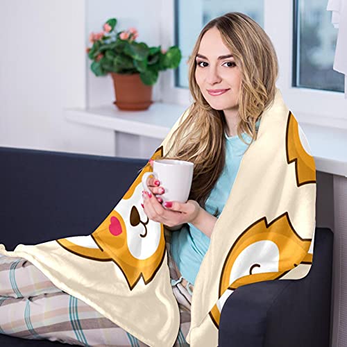 Couverture Corgi 150x100 cm douce et chaude pour lit et canapé - 8