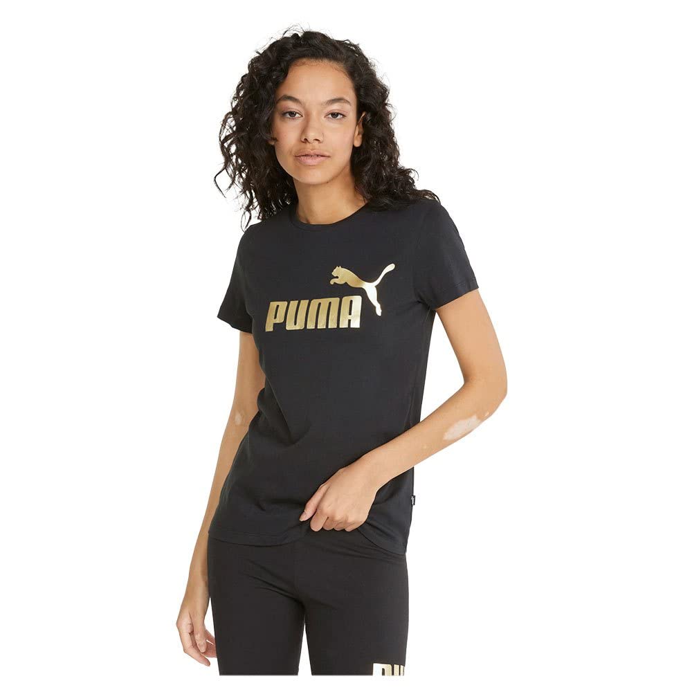 PUMA Ess+ T-Shirt mit Metallic-Logo T-Shirt Donna