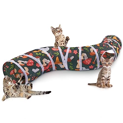 Hedgeink Katzentunnel S-förmig mit Spielzeugball – Faltbarer Katzenspielzeug Tunnel & Peekaboo Katzenhöhle für Katzen, Kaninchen, Meerschweinchen & Frettchen Hedgeink Katzentunnel S-förmig mit Spielzeugball – Faltbarer Katzenspielzeug Tunnel & Peekaboo Katzenhöhle für Katzen, Kaninchen, Meerschweinchen & Frettchen