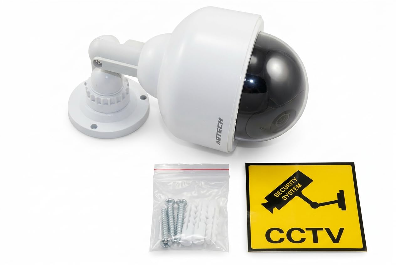 O&W Security 2 Dummy telecamere finte professionali a cupola per esterni con obiettivo cavo