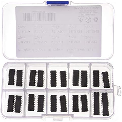 Bridgold 20pcs 10 Types 74LSxx Series Low-Power Schottky Logic IC，Digital Integrated chip，Including:74LS00 74LS02 74LS04 74LS08 74LS32 74LS47 74LS86 74LS90 74LS138 74LS245 Each 2 pcs.