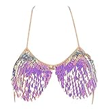Größe: Einheitsgröße Damen Brustkette Körperkette Bikini Dance Performance Pole Dance Schmuck