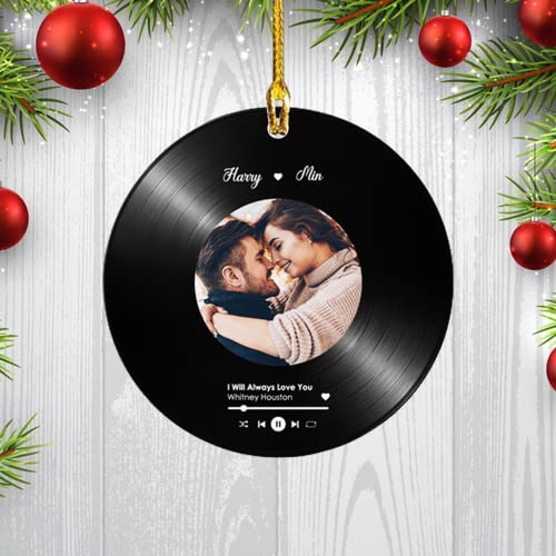 Izi Pod 2023 Custom Vinyl Record Ornament 2023 With Photo, Gifts For Vinyl Record Lovers, Christmas thumb #2