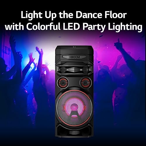 Image of LG XBOOM RNC7 Party Speaker, Multi Color Lighting, Karaoke Feature, 1 Guitar Input, Wireless Party Link, USB, Bluetooth Connection, XBOOM App