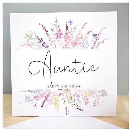 Happy Birthday Auntie Card | Aunt Aunty Birthday Card | Card for Her ...