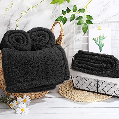 4 Pcs Calming Guinea Pig Blankets Fluffy Fleece Pet Puppy Cat Dog Blanket Small Animals Sleeping Bed Blankets For Small Medium Dog Guinea Pig Cage Liner (Black, 24 X 31 Inch) #TOP6