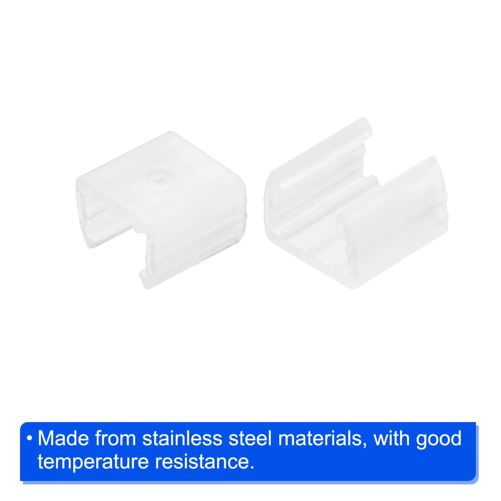 MACHSWON LED Strip Light Clips 100Pcs Mounting Bracket Fixing Clips Plastic Clamp Holders with Screws for 10mm-12mm Neon RGB Light Cable Ribbon Translucent - Image 4