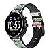 Produktbild Flower Floral Art Painting Smart Watch Armband aus Leder und Silikon für Fossil Mens Gen 5E 5 4 Sport, Hybrid Smartwatch HR Neutra, Collider, Womens Gen 5 Größe (22mm)