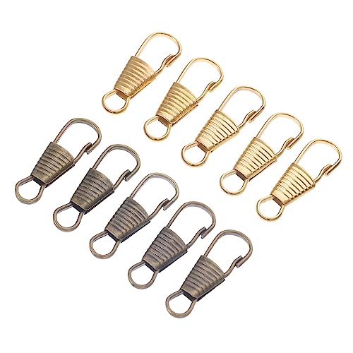 MUELODSIC 10pcs Detachable Zipper Pulls Durable Zipper Tabs for Bags Coats Easy Replacement Accessories Antique for DIY Sewing Projects