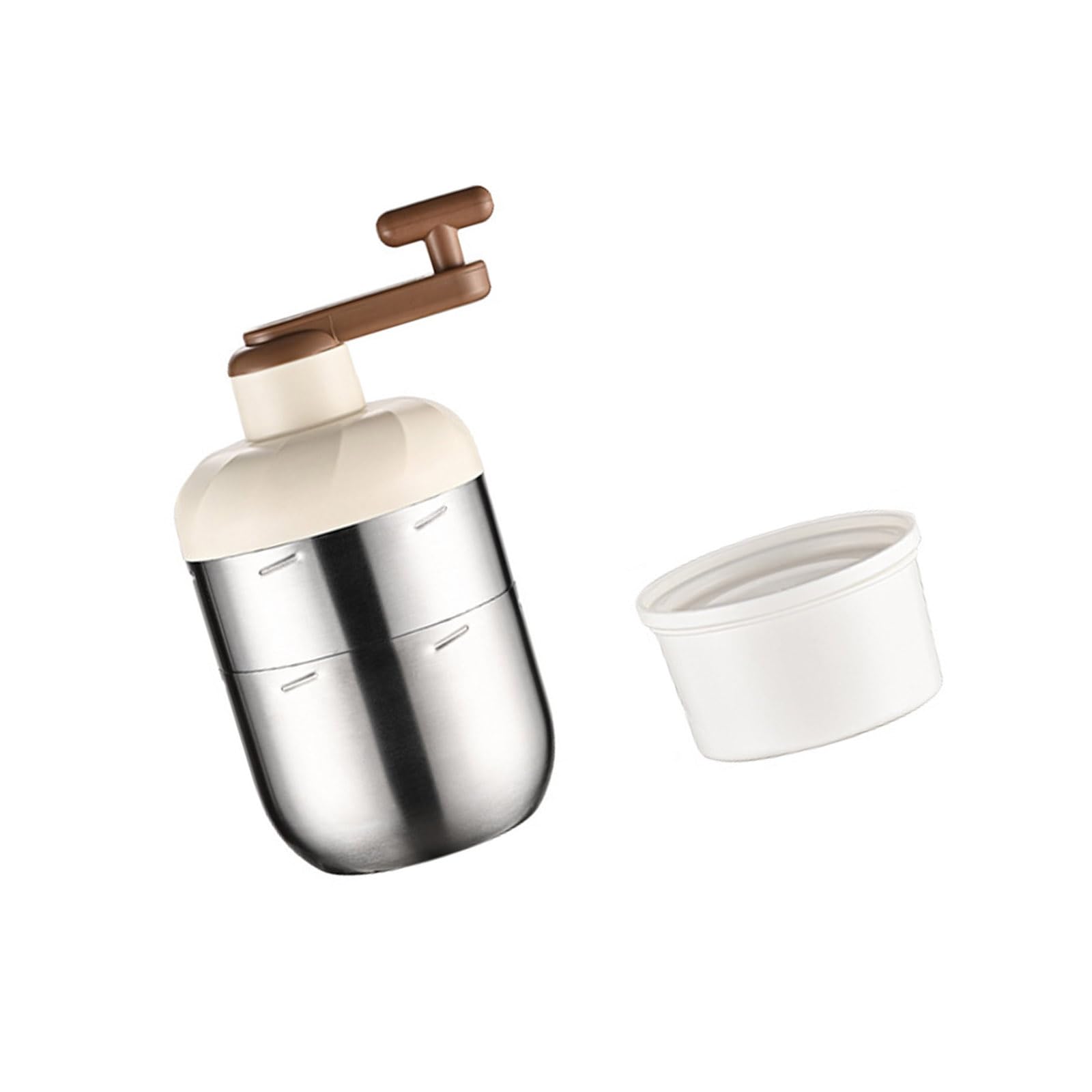 Jazuaiao Stainless Steel Snow Cone and Shaved Ice Machine Portable Countertop Ices Shaver Not Electricity Needed, Ice Cup Included Stainless Steel Snow Cone Machine