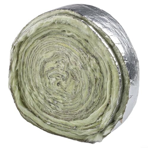 Gettimore Rouleau de feutre en fibre de verre de 10 m pour isolation de tuyau, bande de feutre de laine de verre, absorption sonore, isolation thermique, bande de feutre de laine de verre